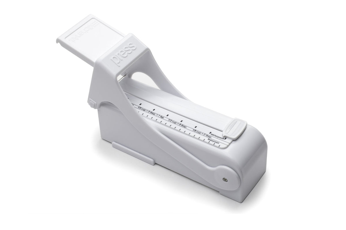 KitchenArt Buttermate slider adjustment demonstrates customizable butter amounts for baking.
