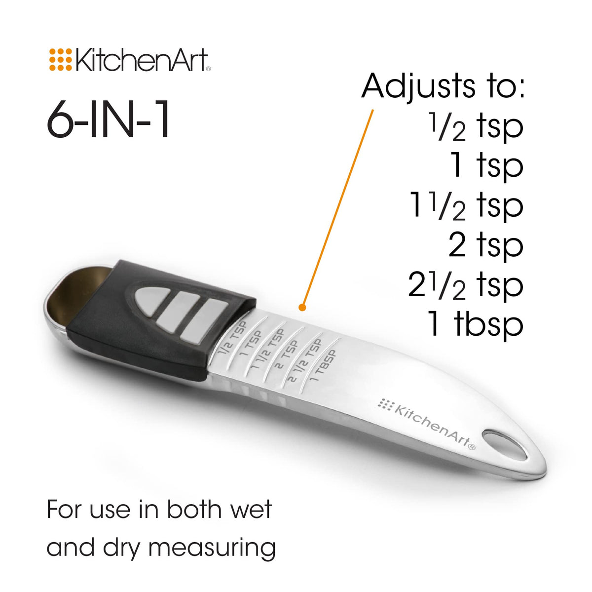 KitchenArt Pro pour-friendly cup supports clean pouring and accurate liquid measures.