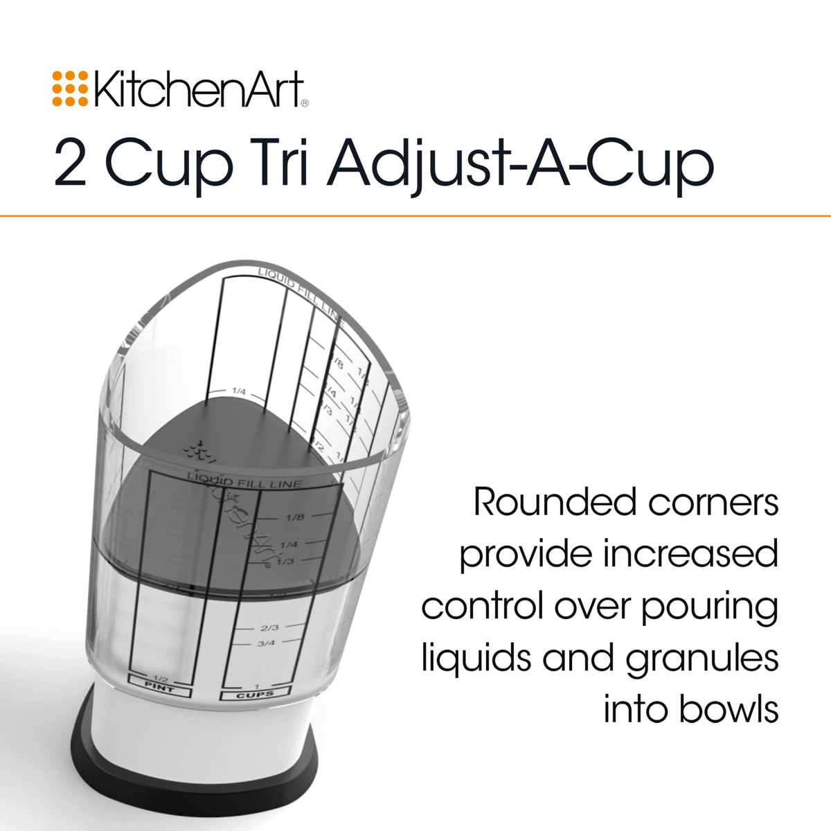KitchenArt Pro silver-finish spoons add style while delivering reliable measurements.