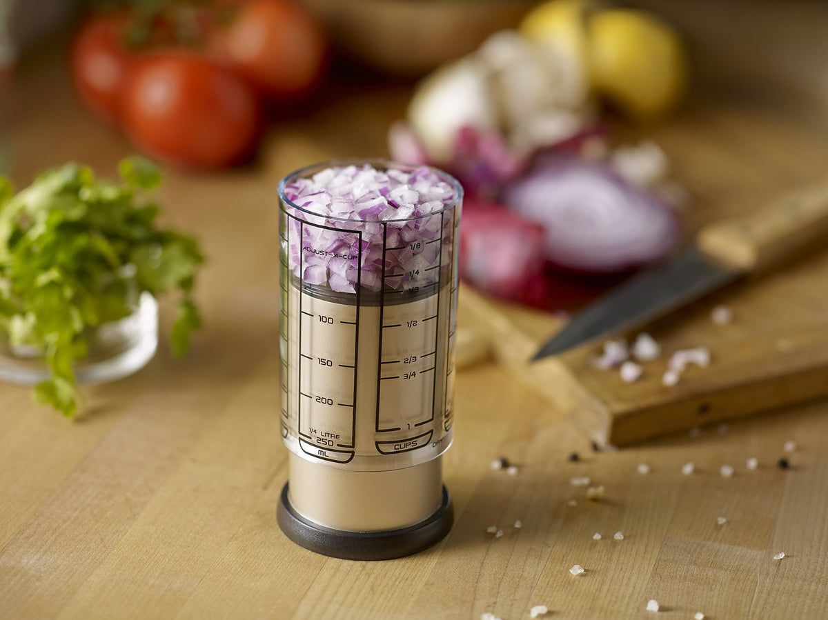 Compact, space-saving design of KitchenArt Pro collapses for easy storage.