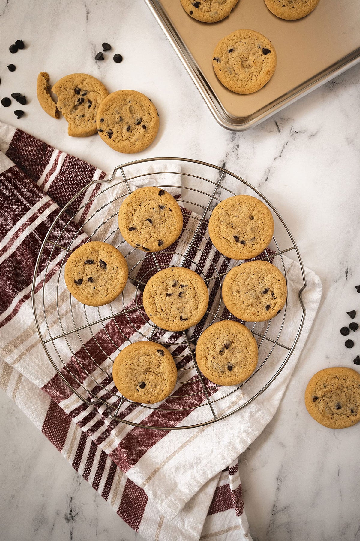 Kitchenatics bread cooling rack promotes even airflow for crusty treats