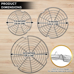 Kitchenatics round cooling rack 9-inch ideal for cooling cakes and pastries