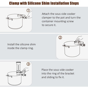 KitchenBoss BK300B adjustable clamp keeps cooks steady.
