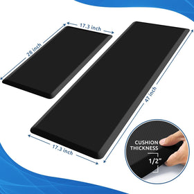 KitchenClouds anti-fatigue memory foam close-up shows plush support for long cooking sessions.