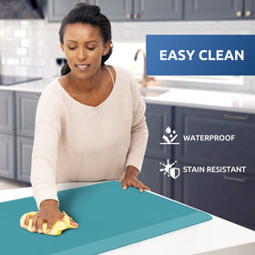 KitchenClouds anti-slip mat with diamond bottom enhances safety on kitchen floors.
