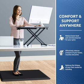 KitchenClouds bevel-edge design helps reduce tripping hazards on the mat.