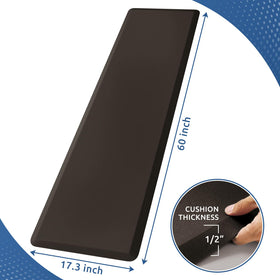 KitchenClouds kitchen mat with beveled edge and non-slip base for safe standing.