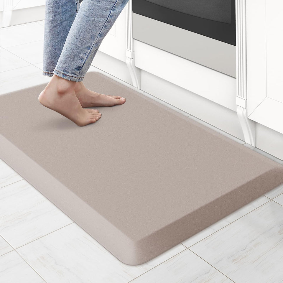 KitchenClouds cushioned kitchen mat for standing comfort during meal prep