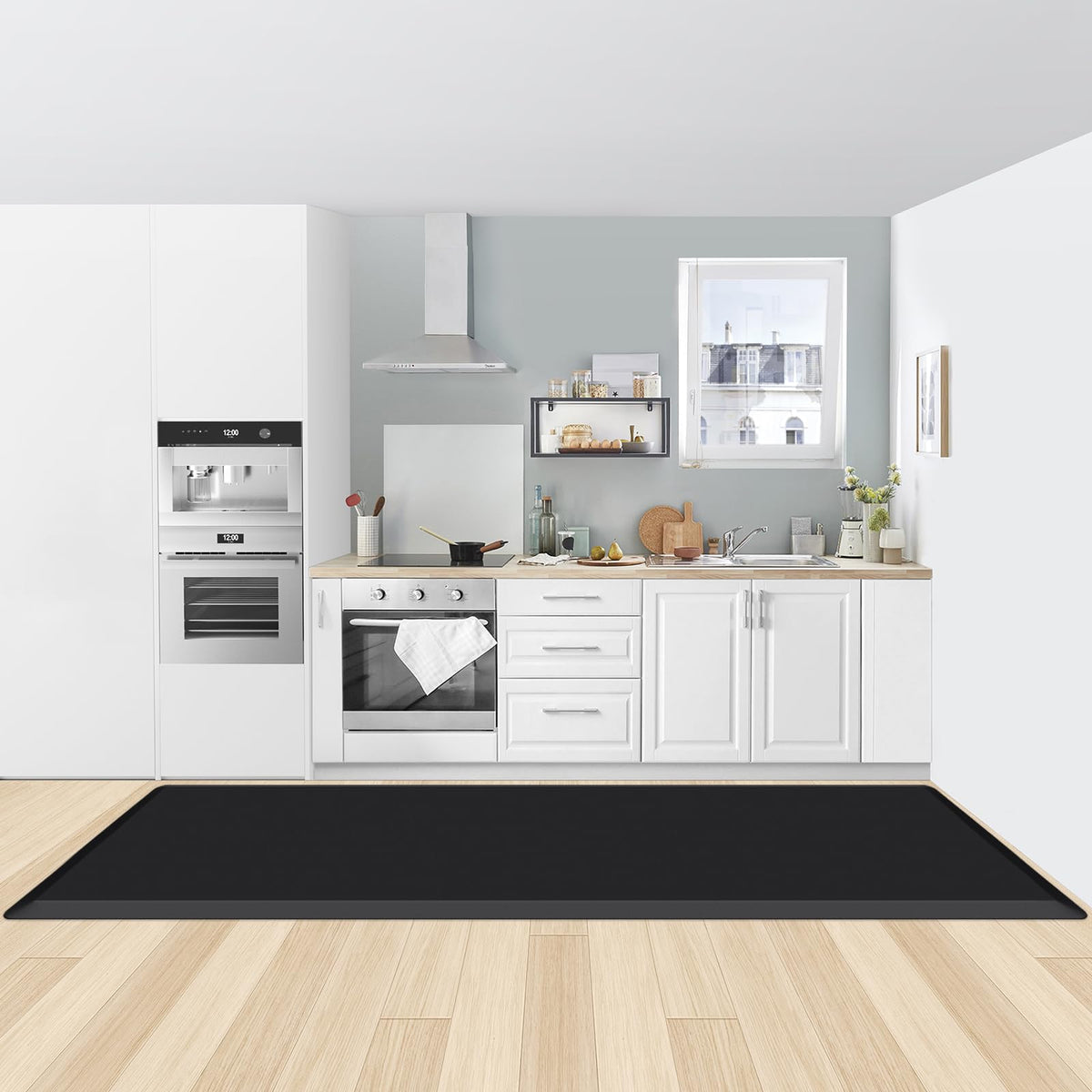 KitchenClouds mat used at a desk for comfortable standing