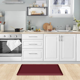 KitchenClouds easy-clean mat cleans with cloth or vacuum