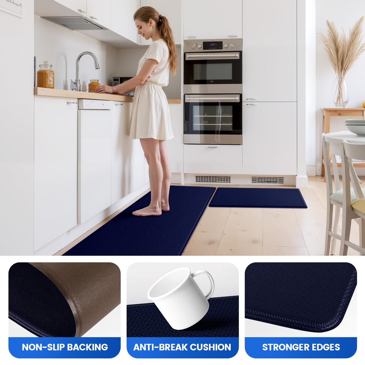 Easy-clean surface makes spills quick to wipe away.