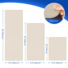KitchenClouds non-slip back keeps mats secure on tile, wood, and stone floors.