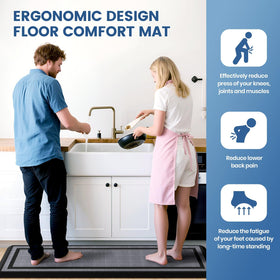 KitchenClouds rug set placed in a laundry area for added comfort