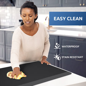 KitchenClouds non-slip bottom keeps the mat in place during busy tasks