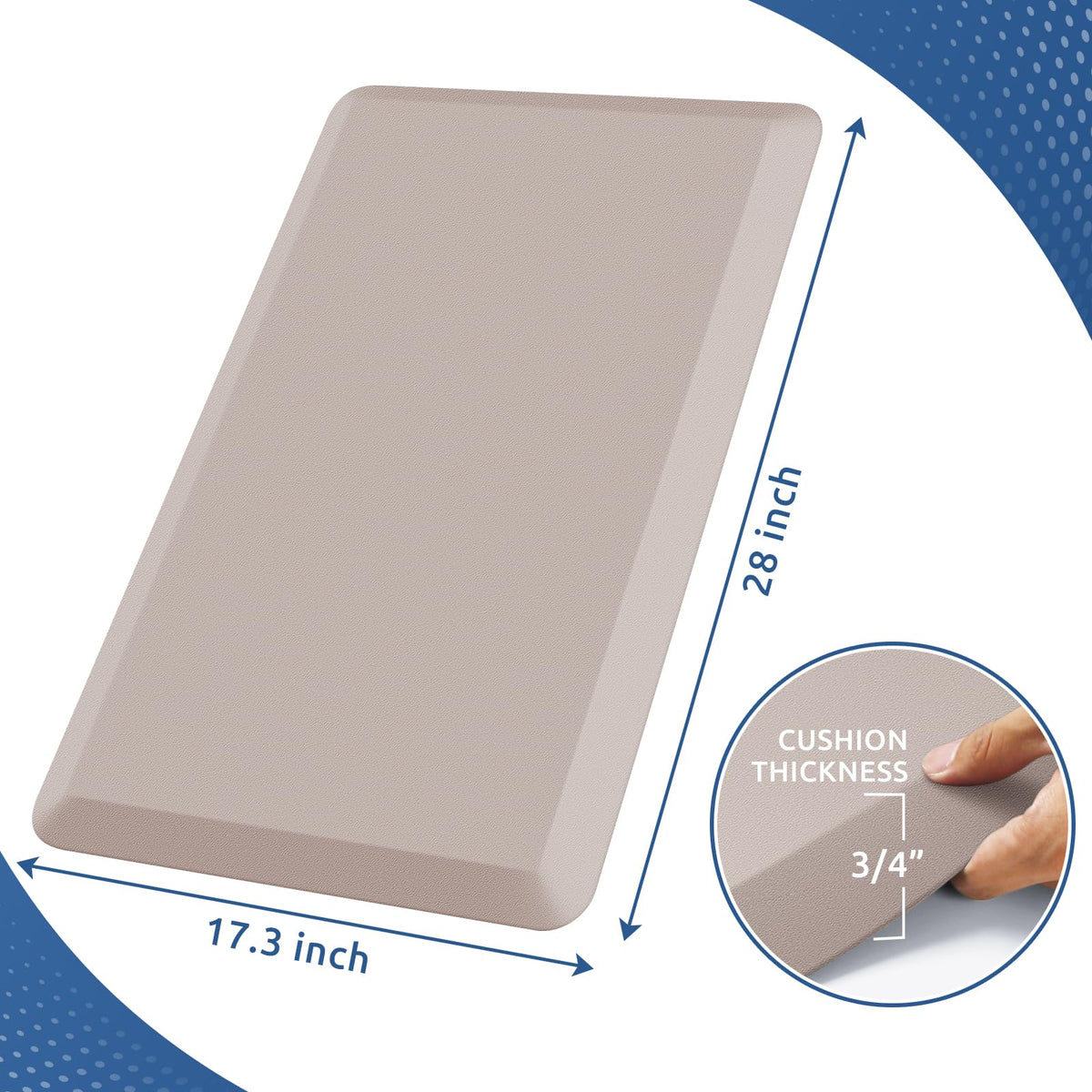 KitchenClouds non-slip bottom keeps the mat secure on busy kitchen floors