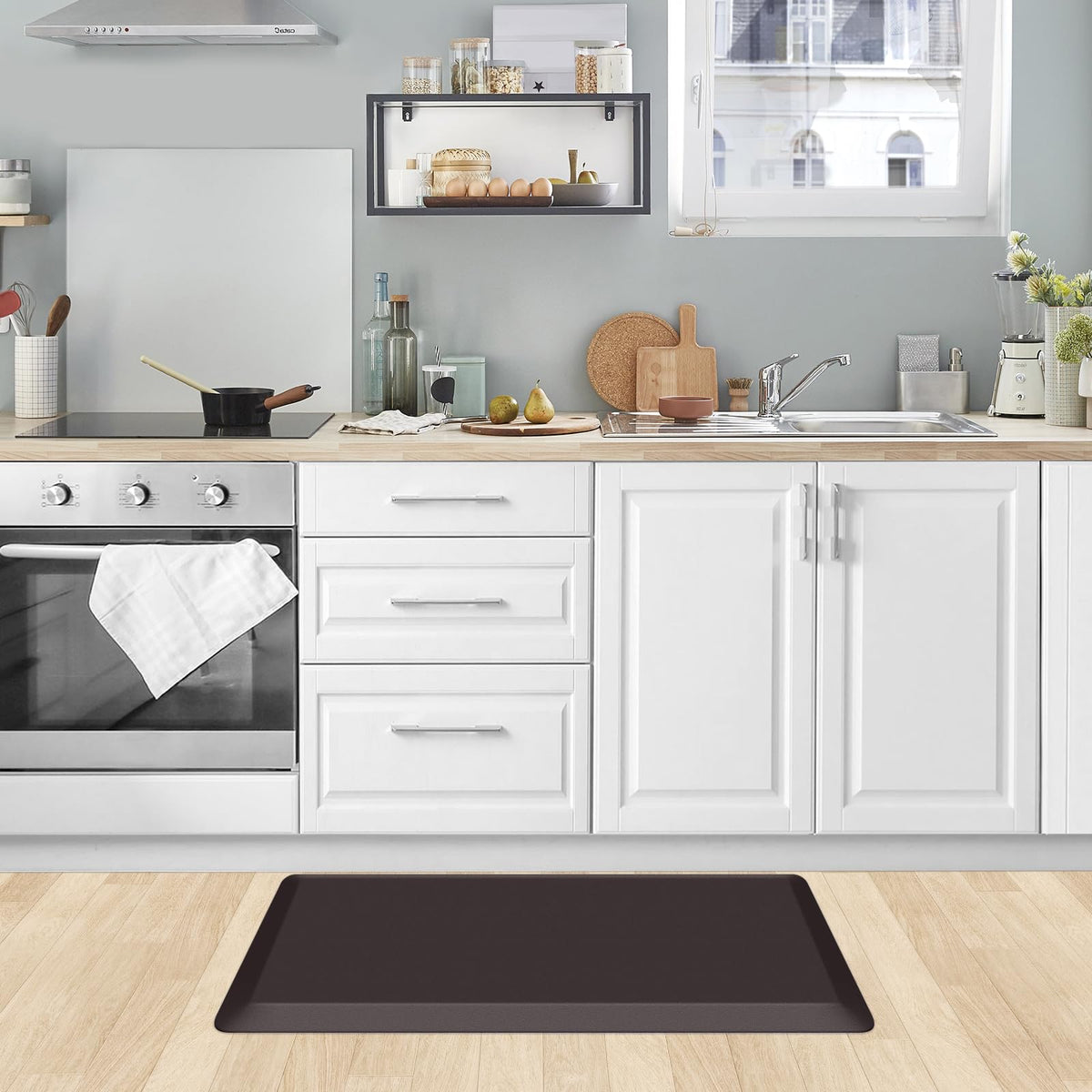 KitchenClouds office-standing mat supports long work sessions with cushion