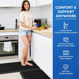 KitchenClouds two-mat setup offers flexible sizing for different kitchen layouts.