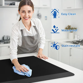 KitchenClouds water-resistant surface resists spills for easier post-cook cleanup.