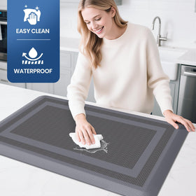 KitchenClouds waterproof surface texture helps protect floors and simplify cleaning