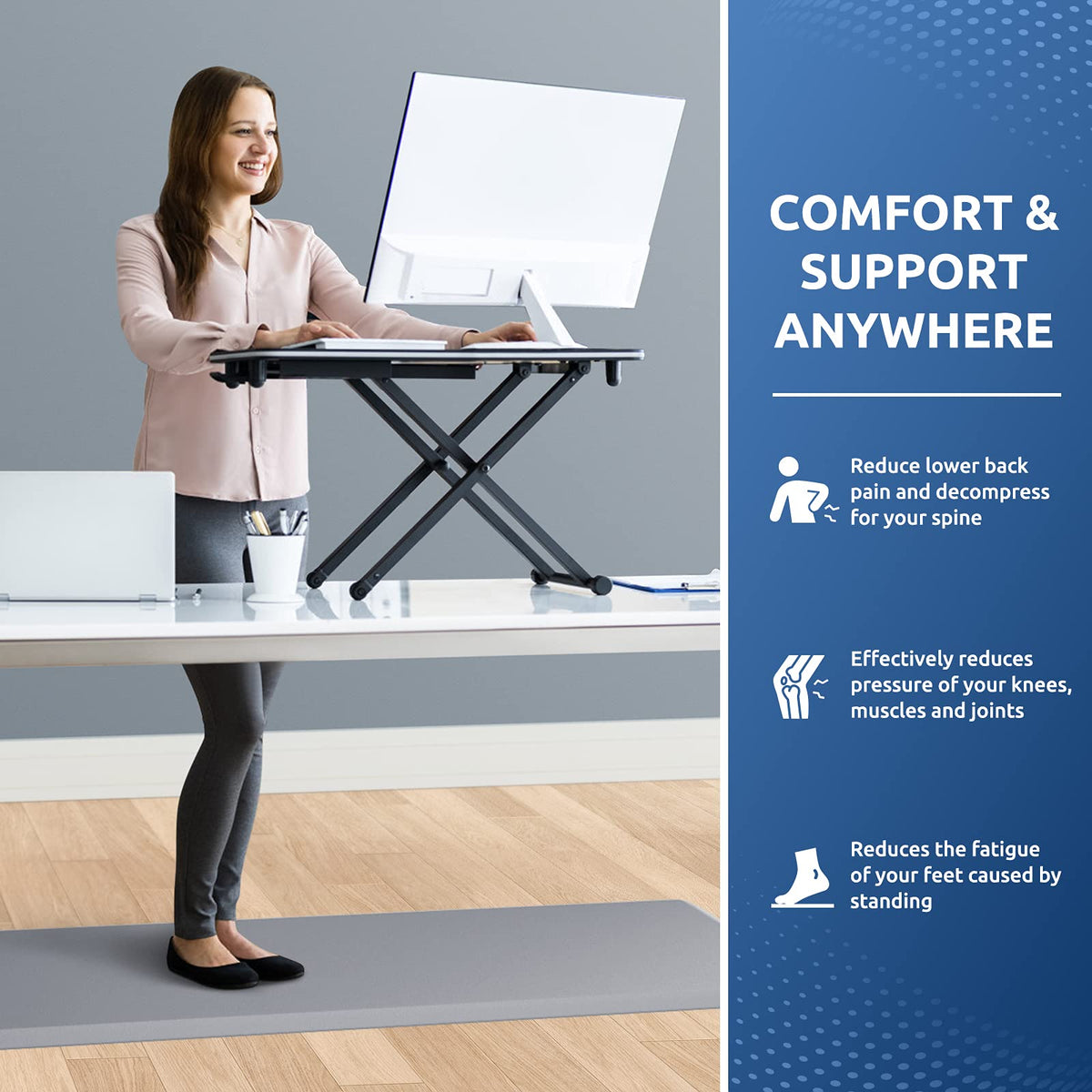 KitchenClouds mat uses easy-clean material for quick maintenance.