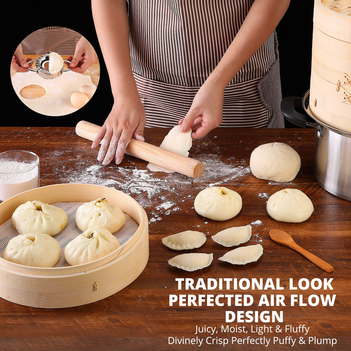 KitchenCrust reusable silicone liners for easy cleanup after steaming