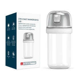 KITCHENDAO 2-in-1 glass salt shaker with side pour for a precise stream