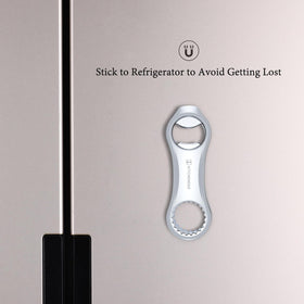 KITCHENDAO 3-in-1 beer opener designed for pry-off and twist-off caps.