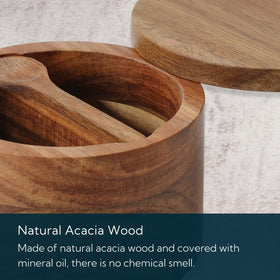KITCHENDAO Acacia wood anti-slip base prevents slips on countertops during cooking.