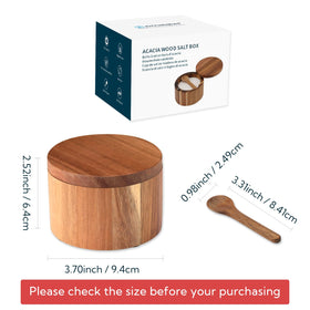 KITCHENDAO acacia wood finish adds elegant kitchen decor.