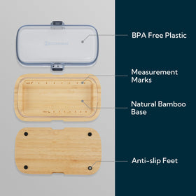 Anti-slip base keeps KITCHENDAO butter dish steady on the counter