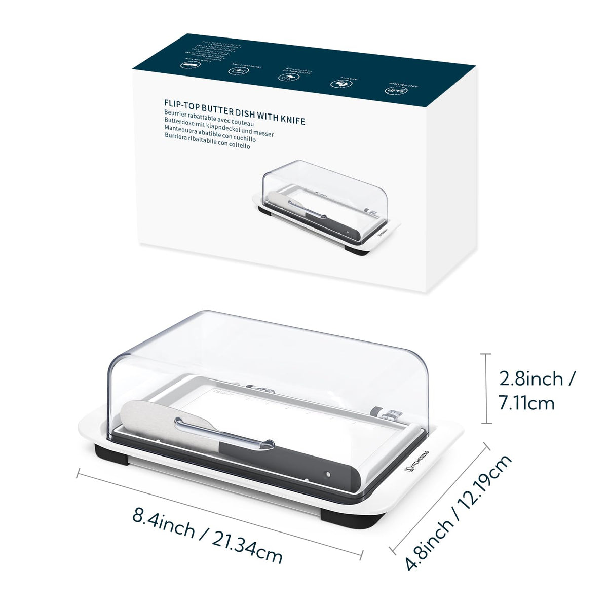 KITCHENDAO non-slip bottom keeps the dish steady during use.