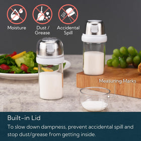 KITCHENDAO borosilicate glass dispenser with clear body shows fill level
