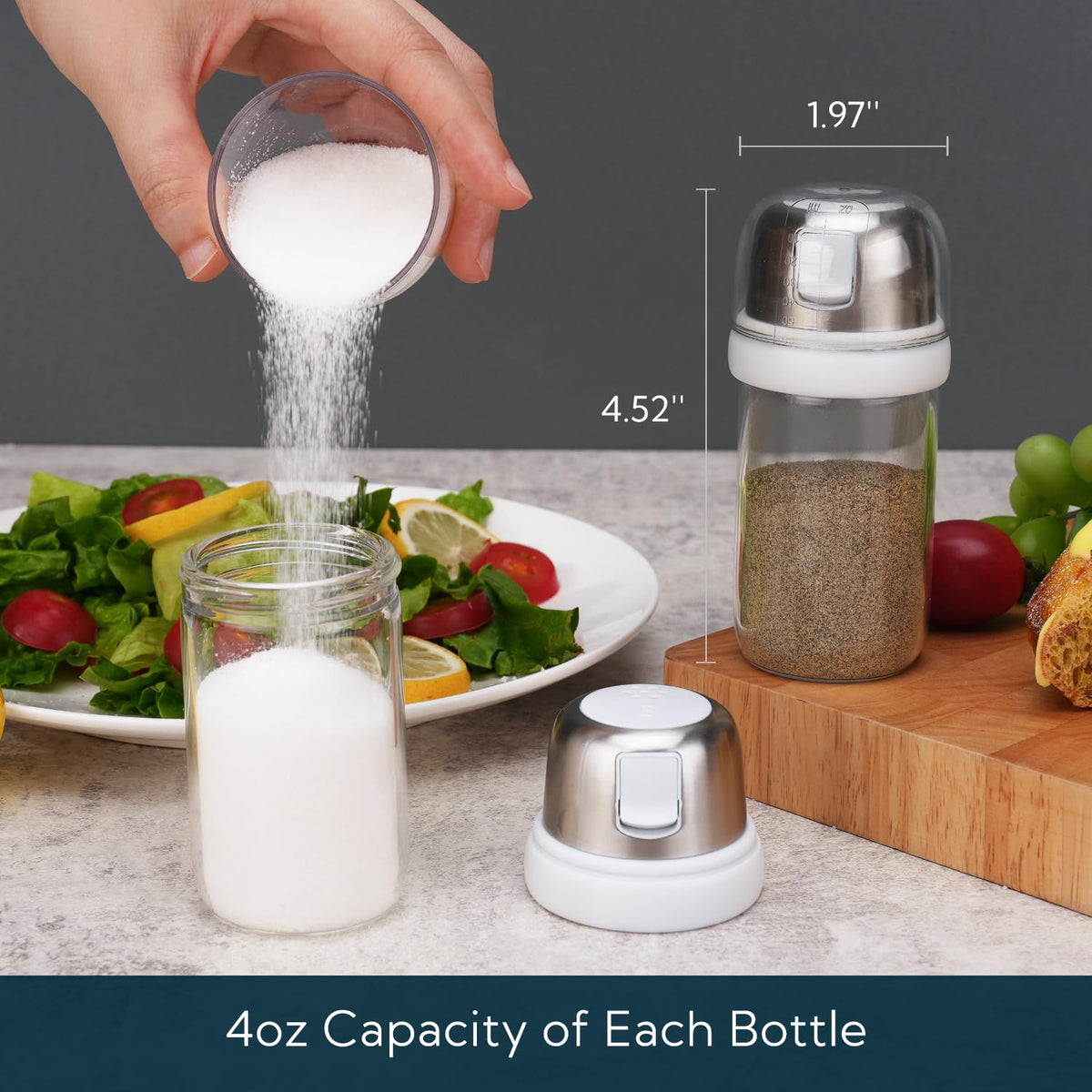 KITCHENDAO BPA-free material offers safe, clean seasoning storage