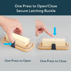 KITCHENDAO clear lid with one-handed latch for quick, secure sealing