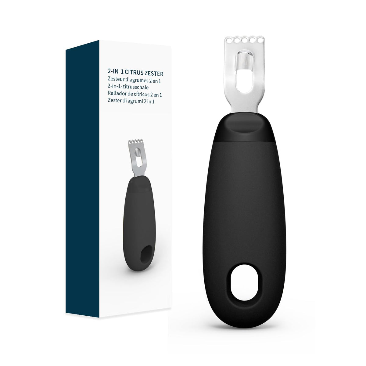 KITCHENDAO citrus zester holes reveal bright zest for fresh garnishes