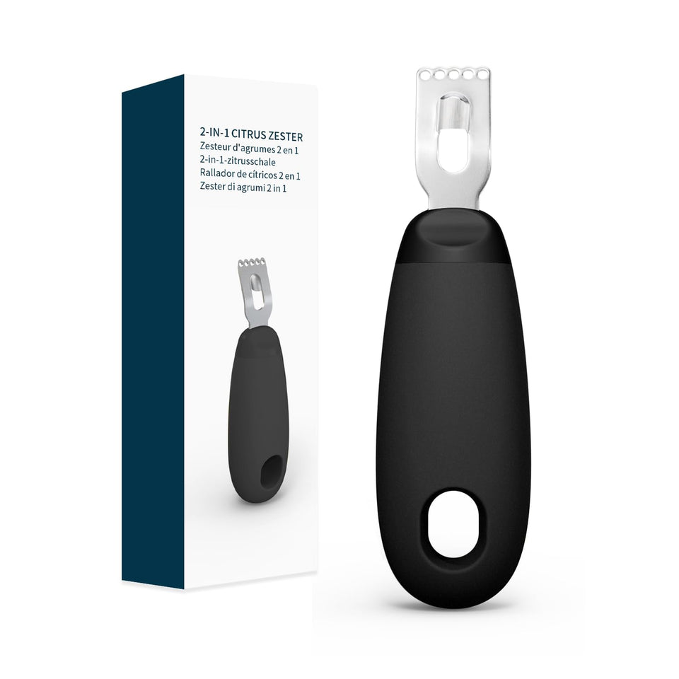 KITCHENDAO citrus zester holes reveal bright zest for fresh garnishes