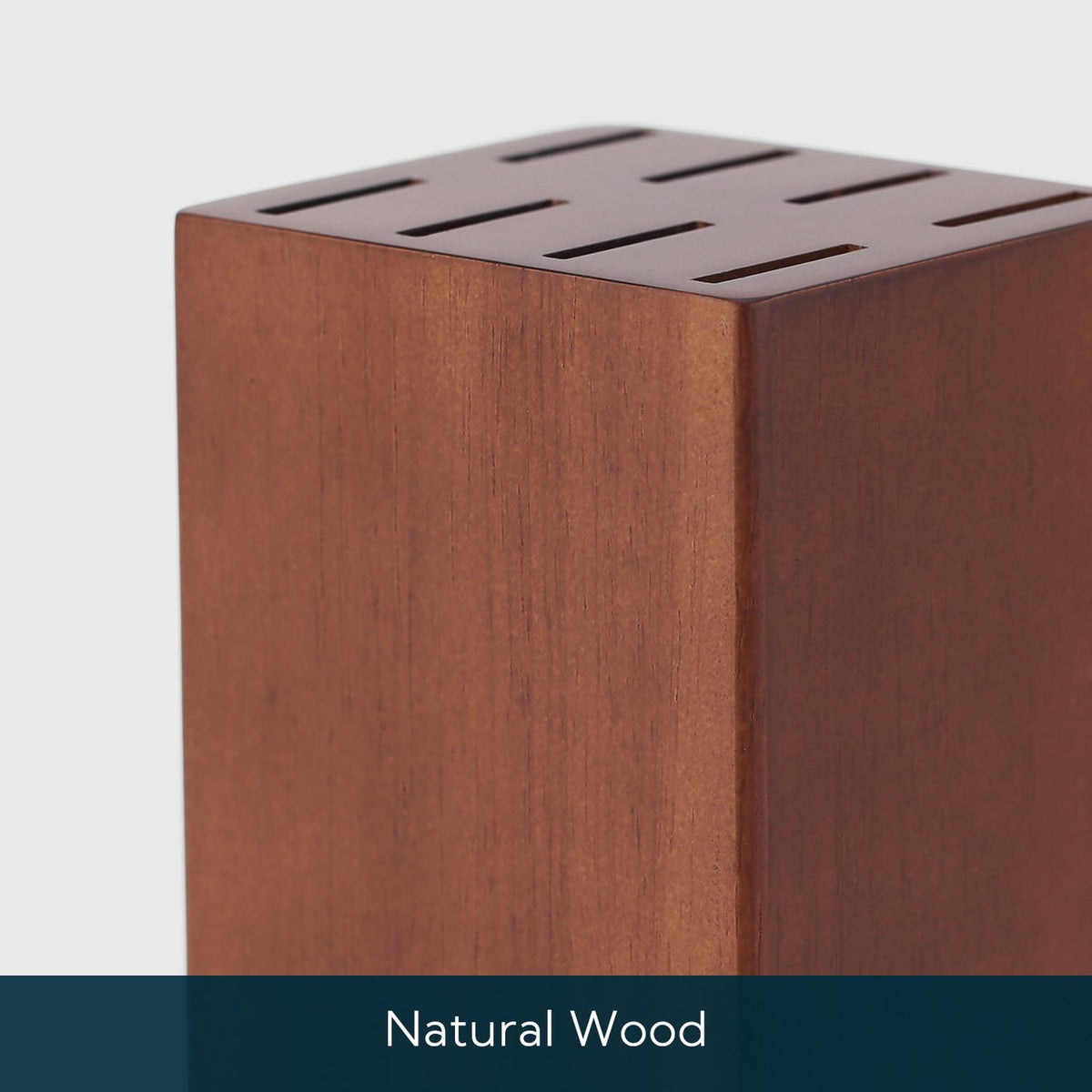 KITCHENDAO compact knife block on the counter with easy reach for everyday prep.