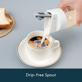 KITCHENDAO creamer 12oz capacity ideal for daily coffee.