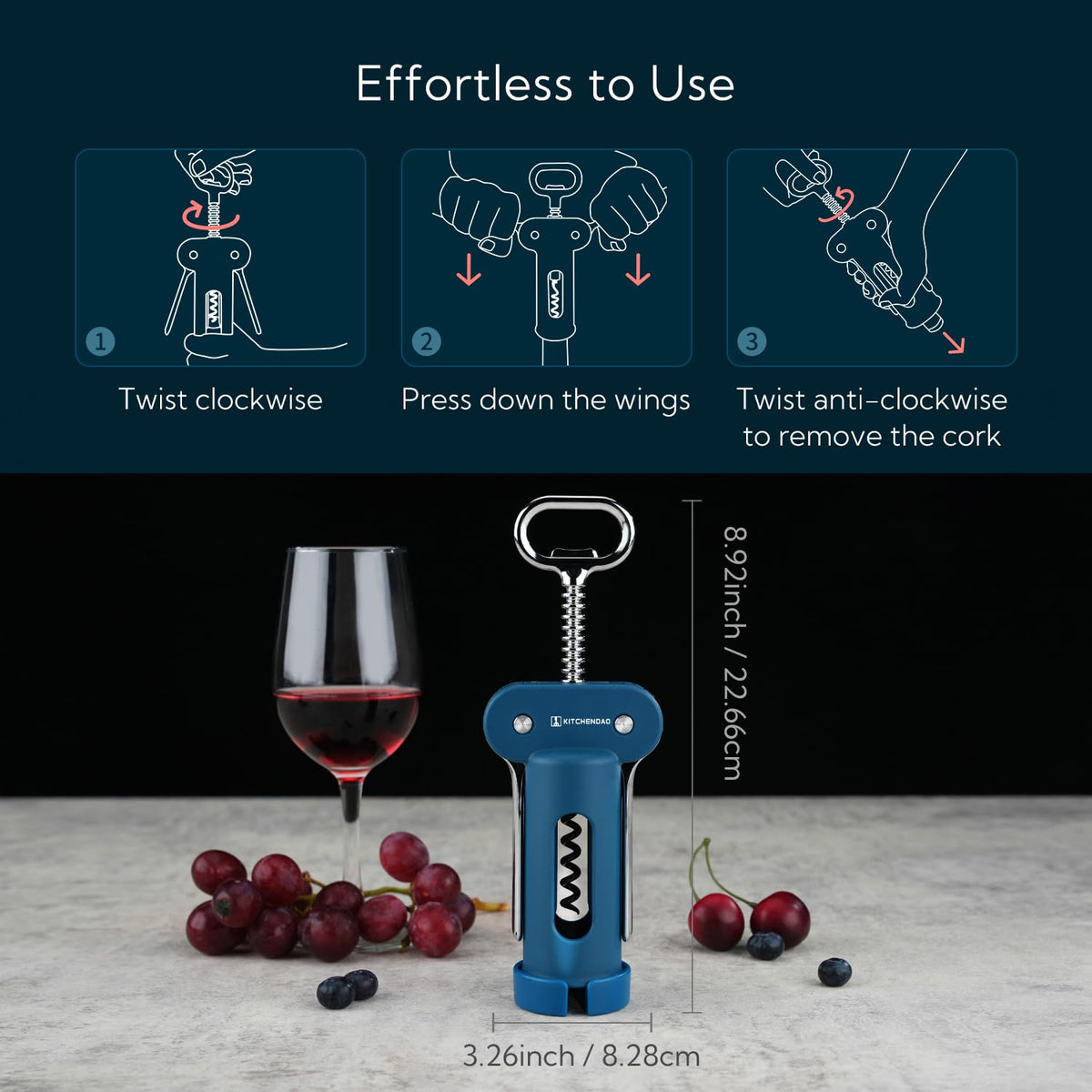KITCHENDAO durable zinc alloy construction ensures lasting performance.