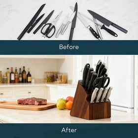 KITCHENDAO easy-clean acacia surface stays smooth and durable.