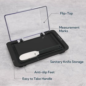 KITCHENDAO easy scoop and scrape design aids clean transfer of butter.