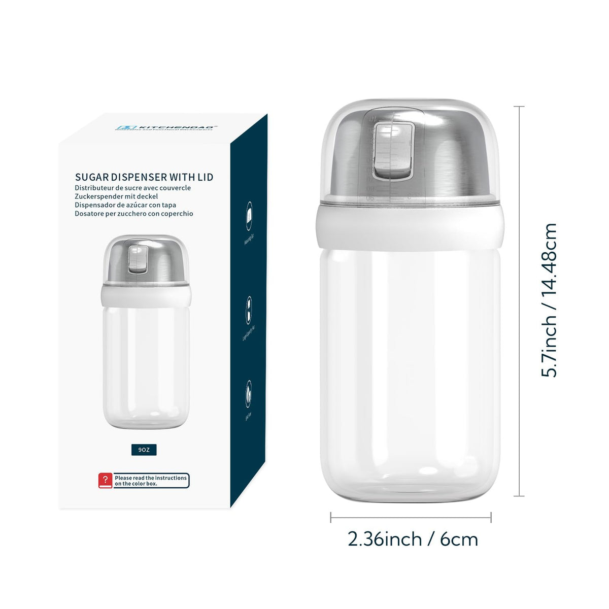 KITCHENDAO elegant glass shaker design for stylish countertops