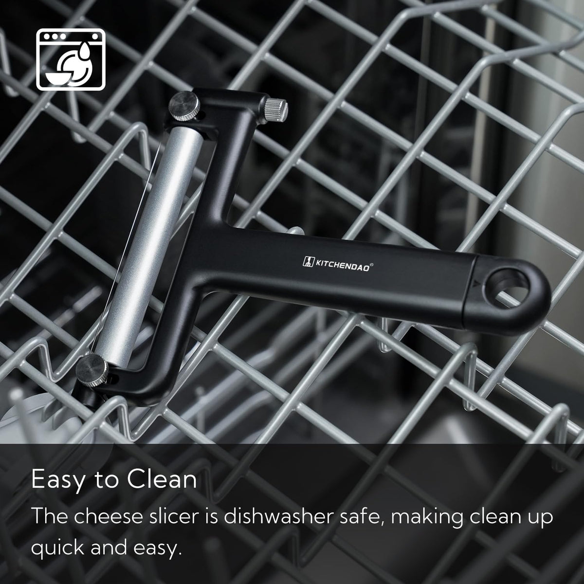 KITCHENDAO heavy-duty aluminum body; sturdy construction for daily kitchen use.