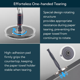 KITCHENDAO jumbo-roll base supports large rolls without tipping