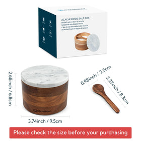 KITCHENDAO kitchen-ready salt box blends with any countertop setup.