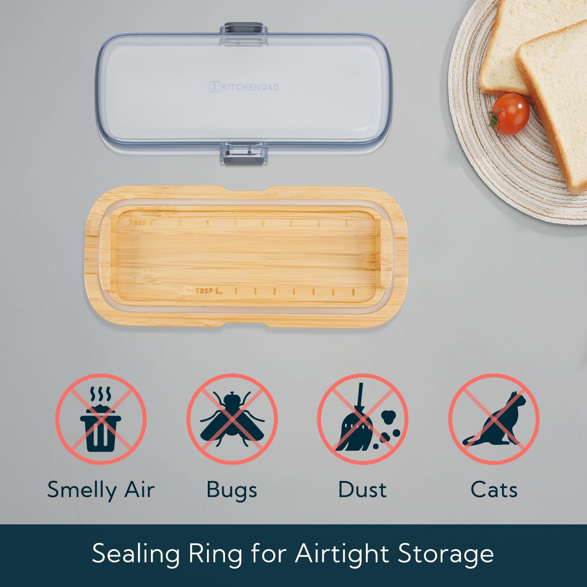 KITCHENDAO one-handed buckle enables easy opening and secure closing