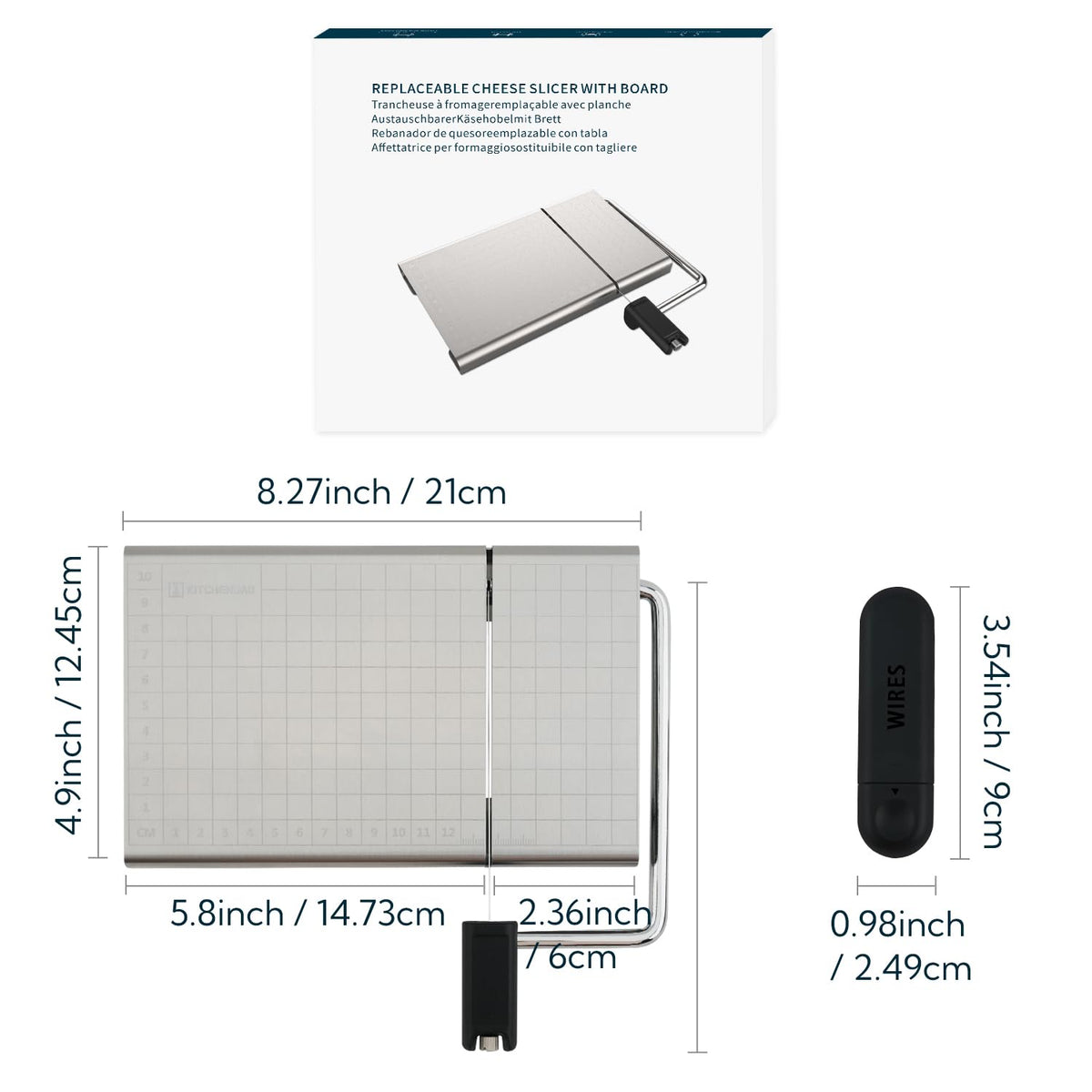 KITCHENDAO dishwasher-safe design for easy cleanup after slicing.