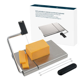 KITCHENDAO cheese slicer wire fixed at three points for stable slicing.