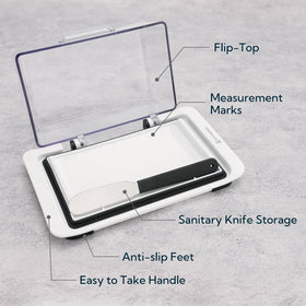 KITCHENDAO sealing ring keeps butter fresh and protected from dust.