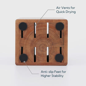 KITCHENDAO space-saving block fits on countertops for quick knife access.